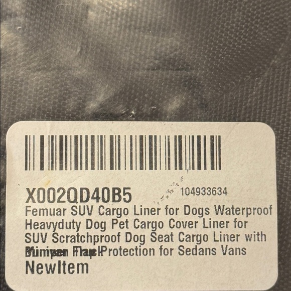 NWT Femuar SUV Cargo Liner Dog Waterproof Heavyduty Dog/Pet Cargo Cover Liner - Picture 3 of 5